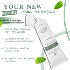 Fluoride-free hydroxyapatite toothpaste tube 4 oz