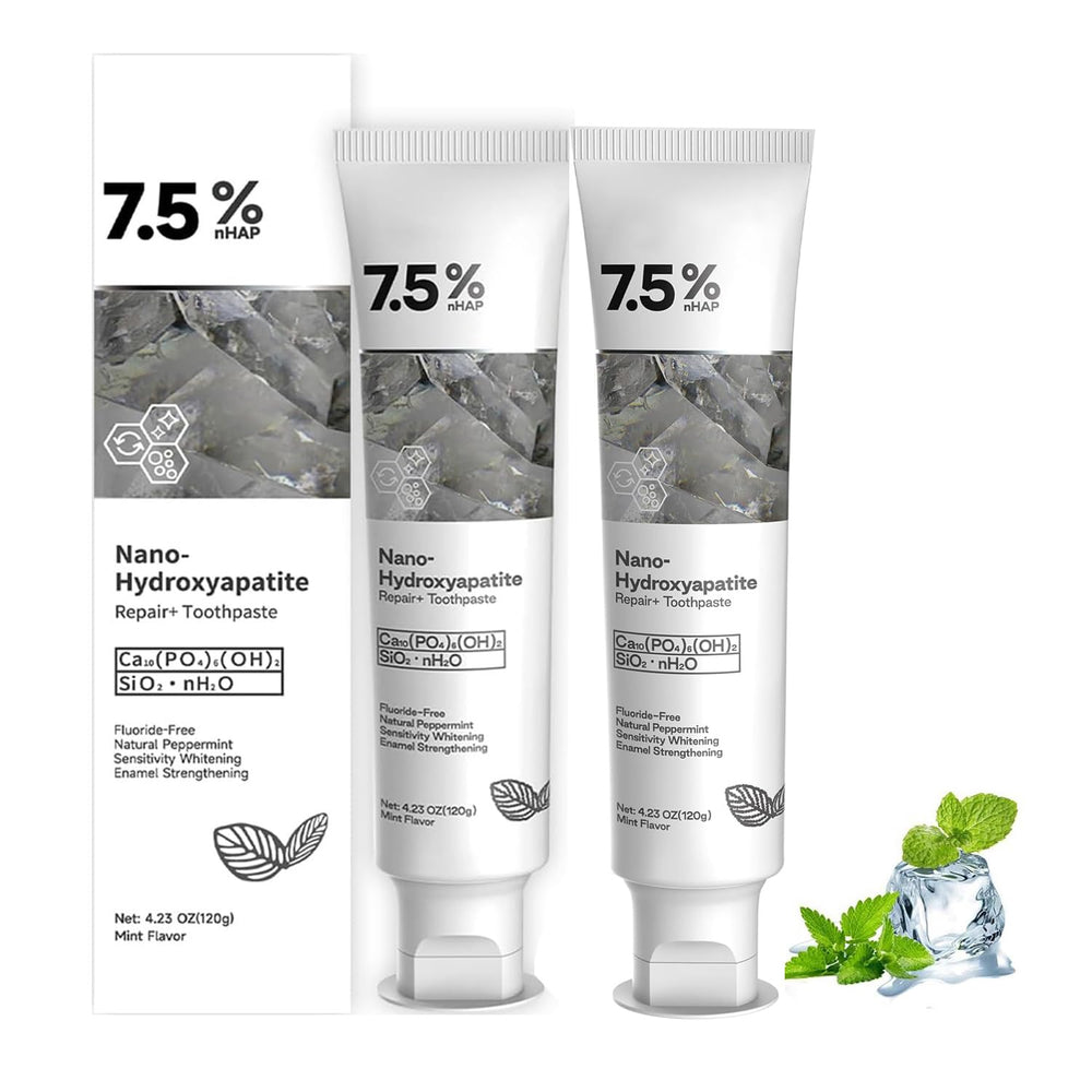 Hydroxyapatite Toothpaste tube showing label and packaging