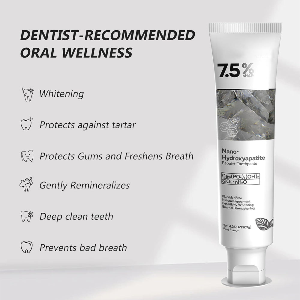 Close-up of toothpaste texture with enamel illustration