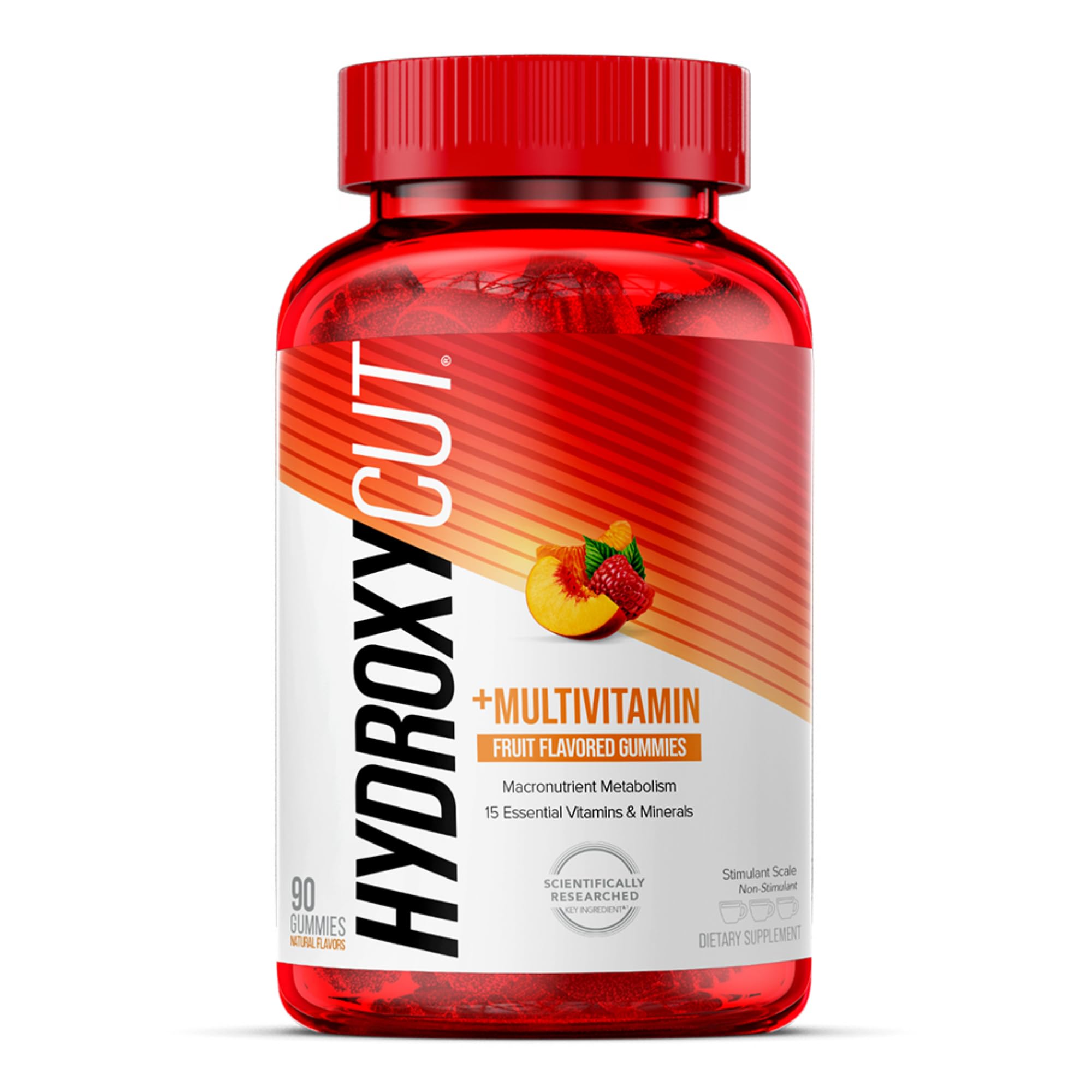 Hydroxycut Gummies bottle showcasing a tasty fruit flavor for on-the-go wellness.