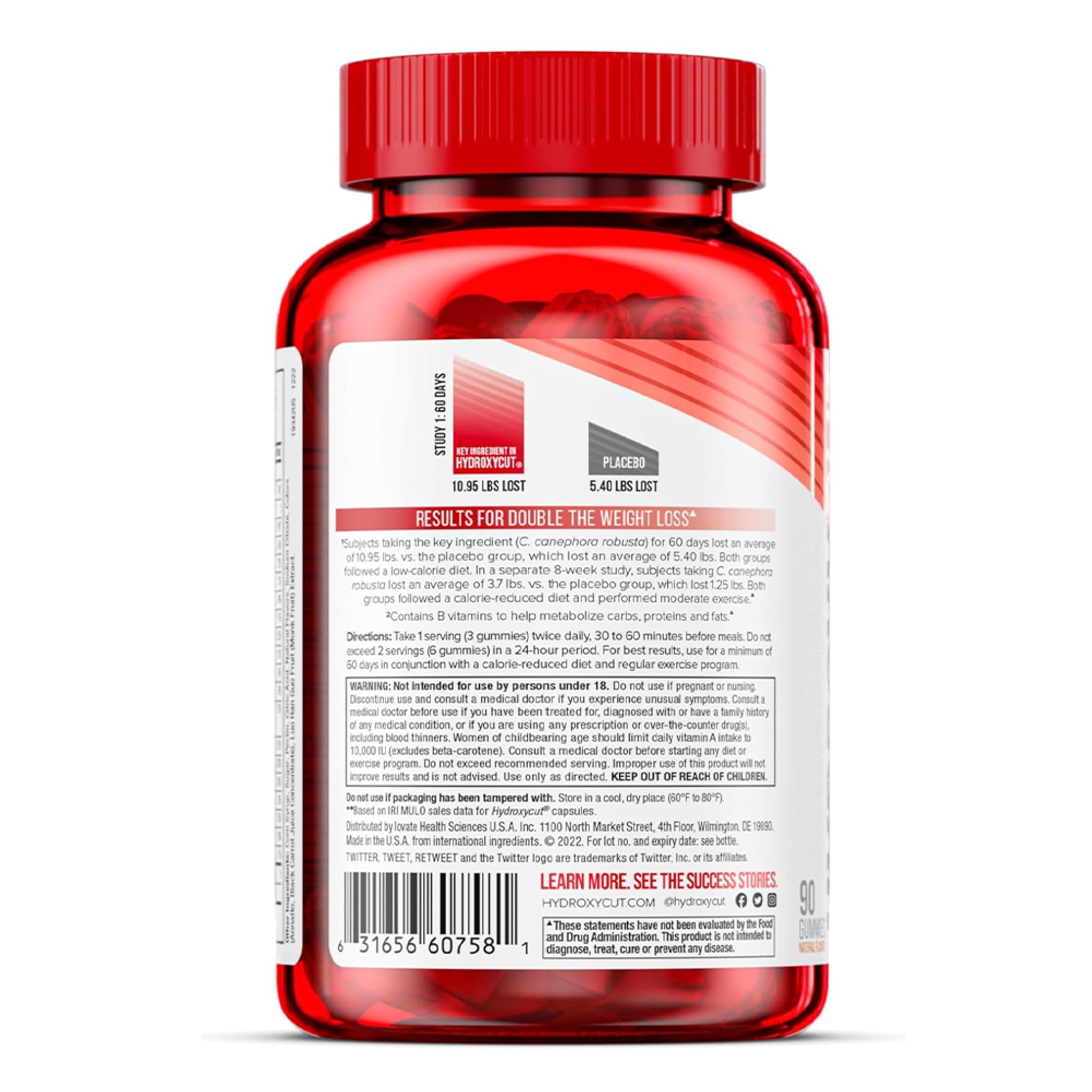 Hydroxycut Gummies packaging and bottle