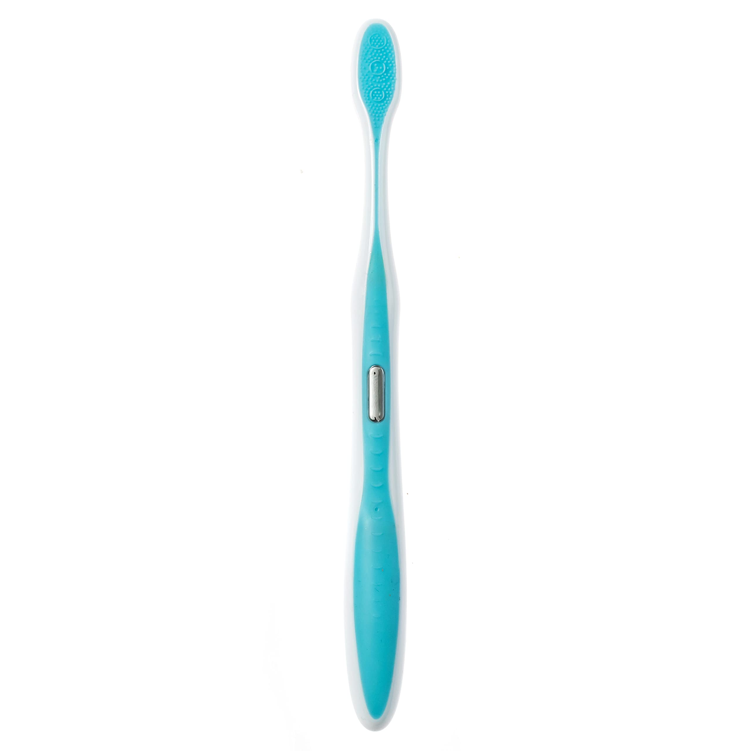 HyGenius Ionic Toothbrush Aqua with packaging on display