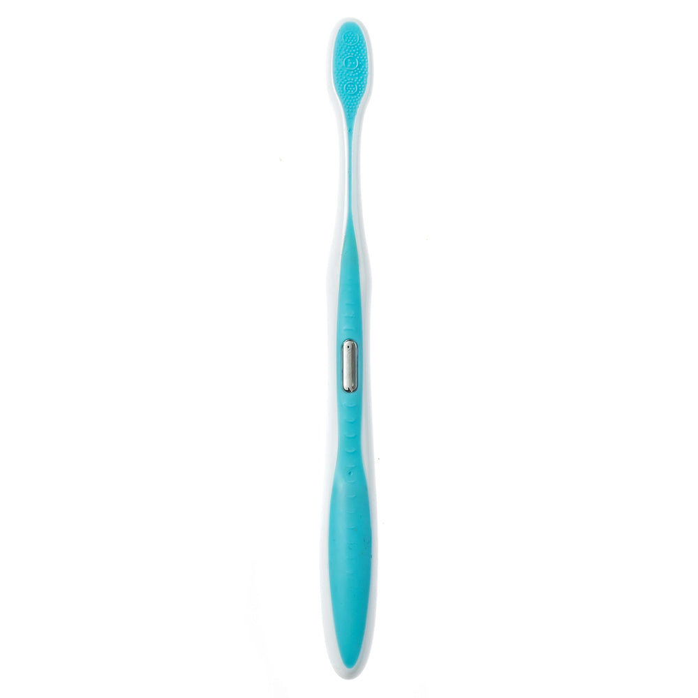 HyGenius Ionic Toothbrush Aqua with packaging on display