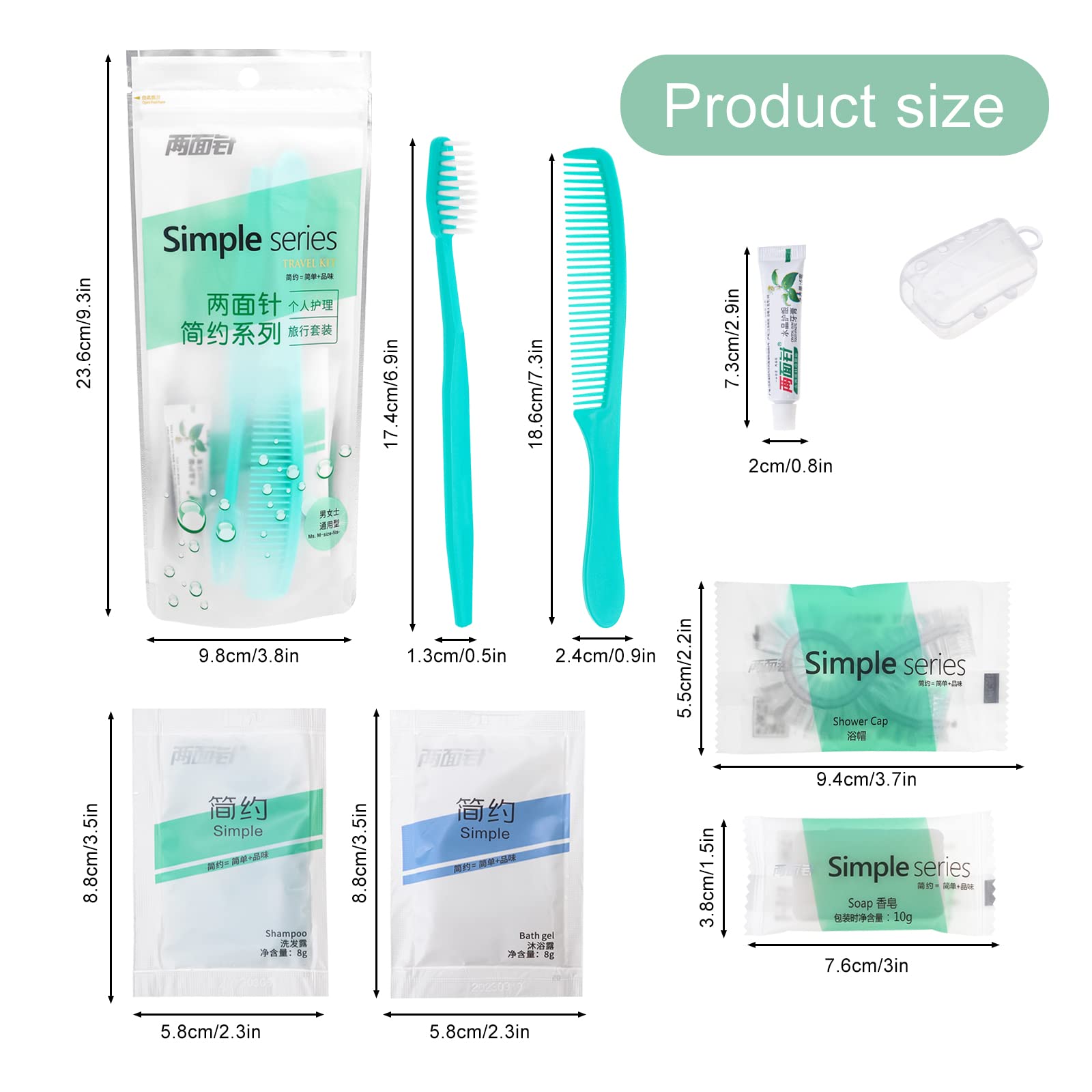 Eco-friendly disposable travel hygiene kit for hotels and travel
