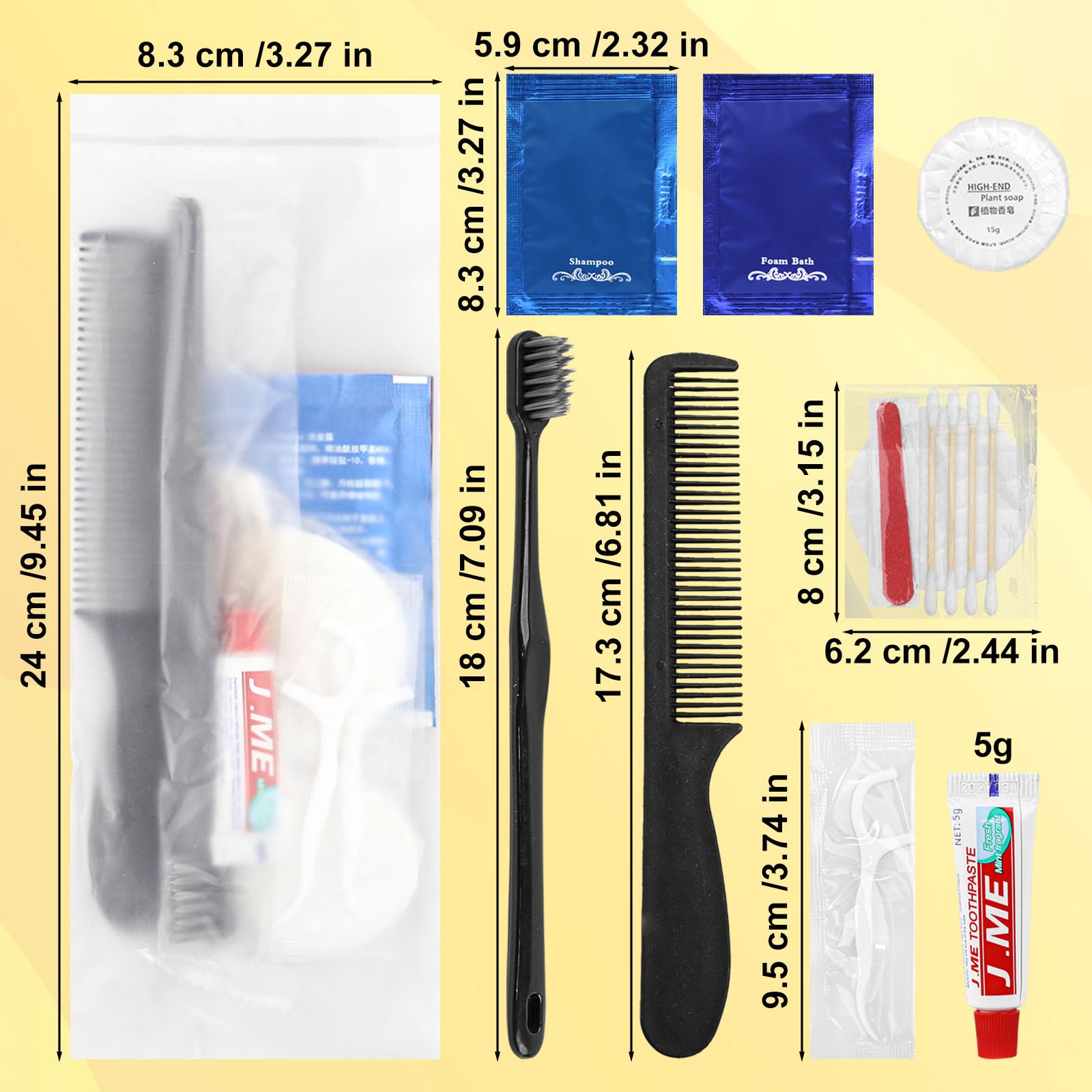 LLHQAMT brand disposable eco-friendly travel dental hygiene kit