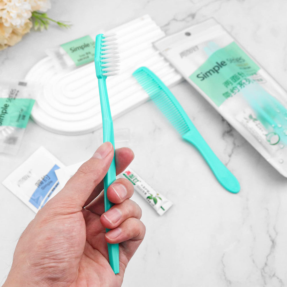 Travel-size shampoo and shower gel included