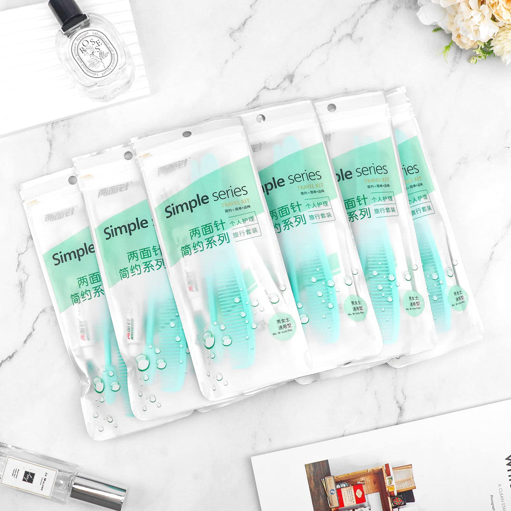 Shower cap and soap in the bulk set