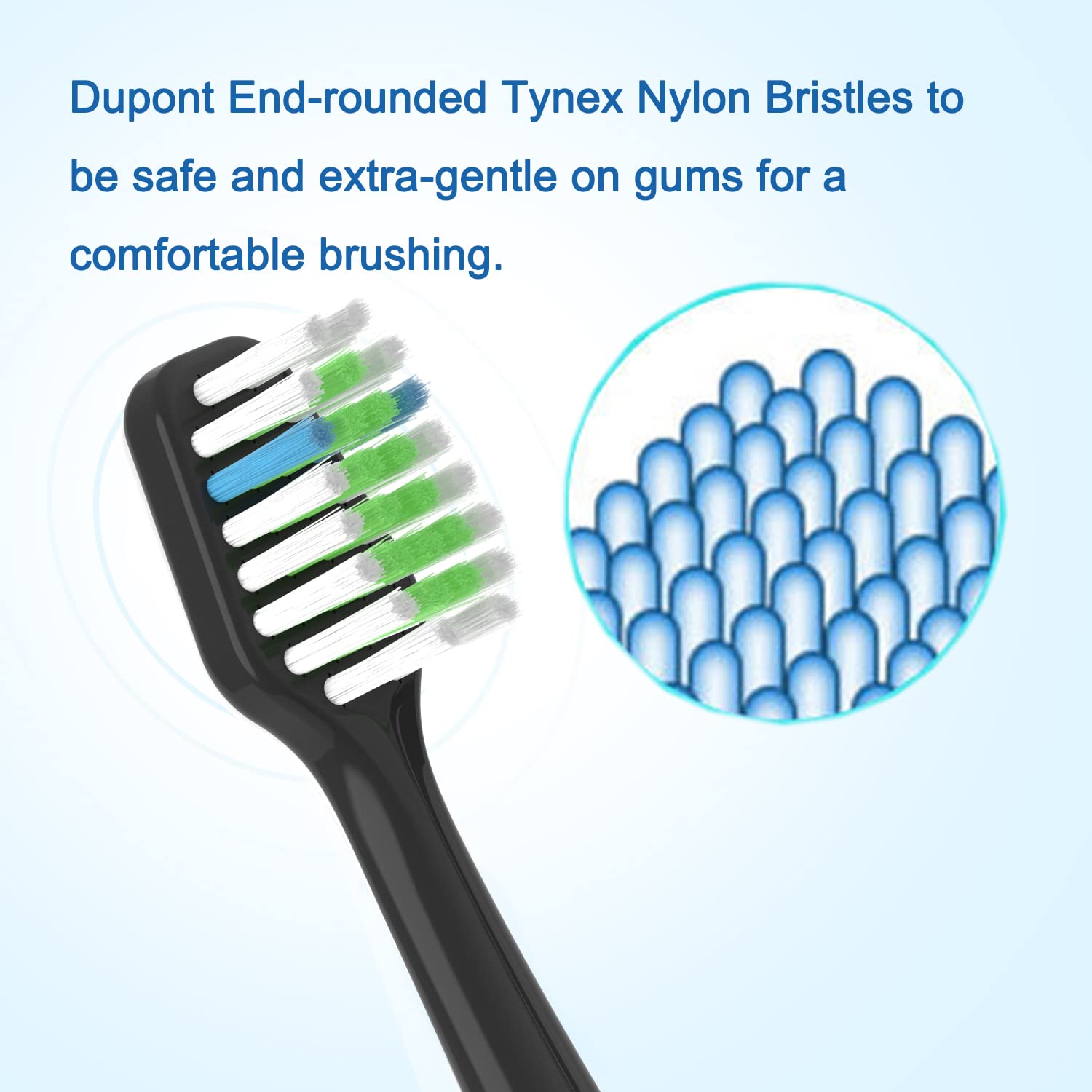 Hygienic cover and labeled replacement toothbrush heads