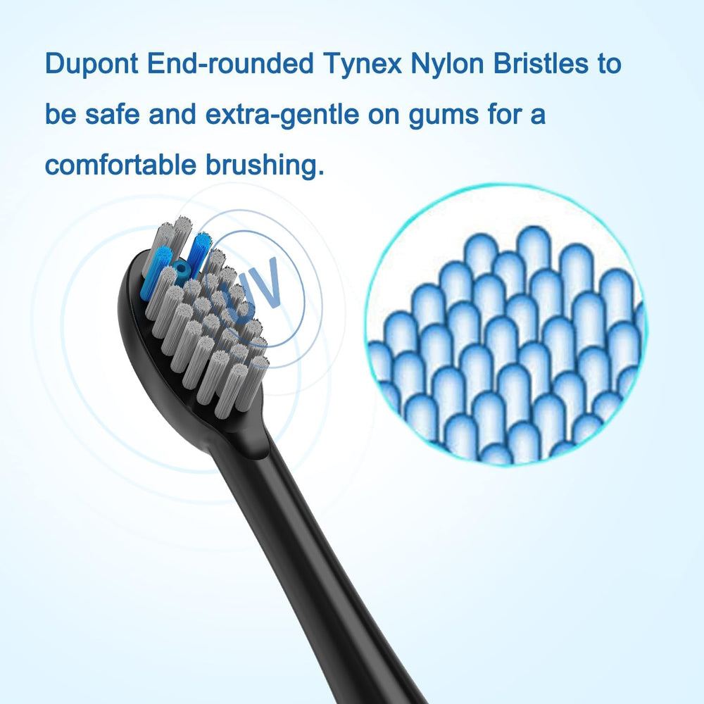 Hygienic dust cover cap included with each replacement head