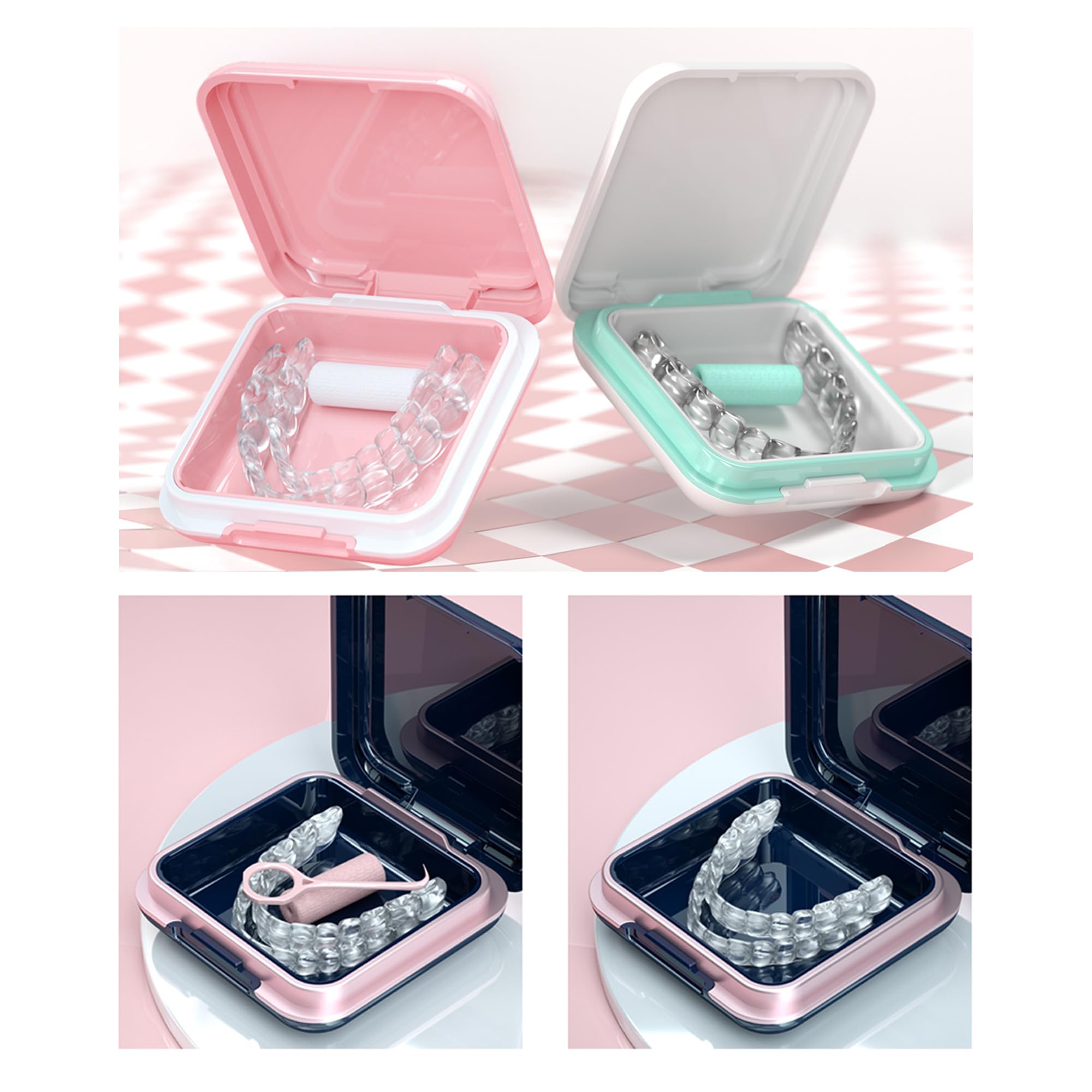 Compact portable retainer case suitable for travel