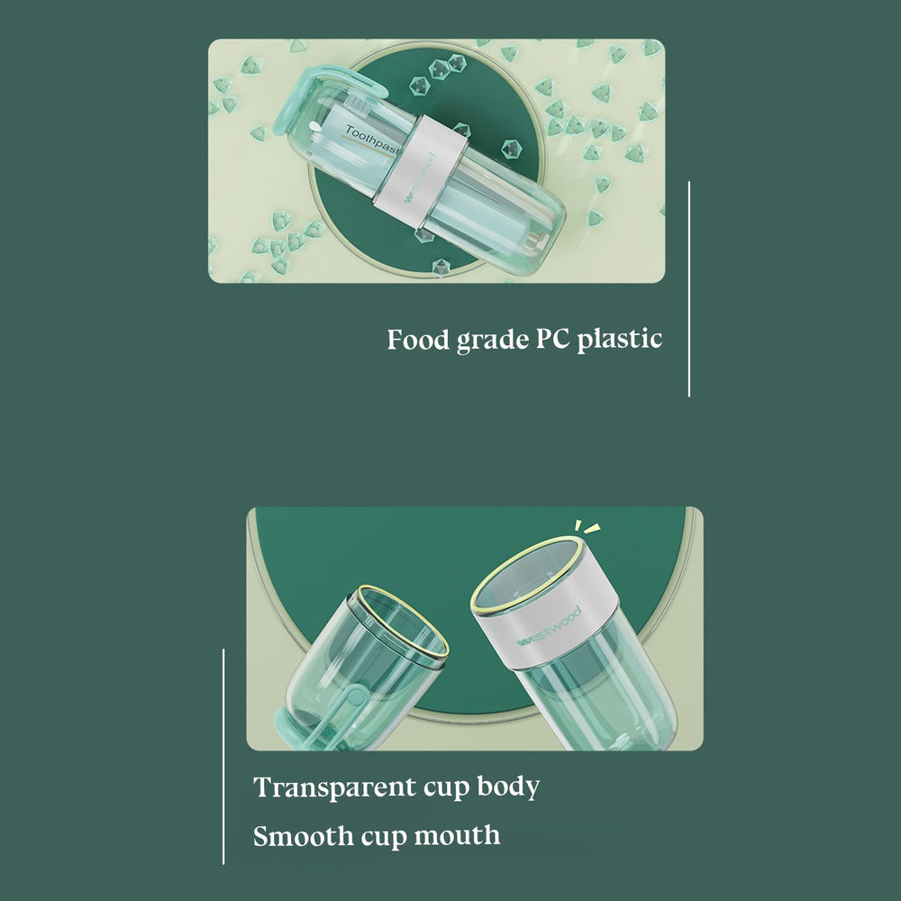 Compact storage for toothbrush and toothpaste in hotel use with HyJeryty