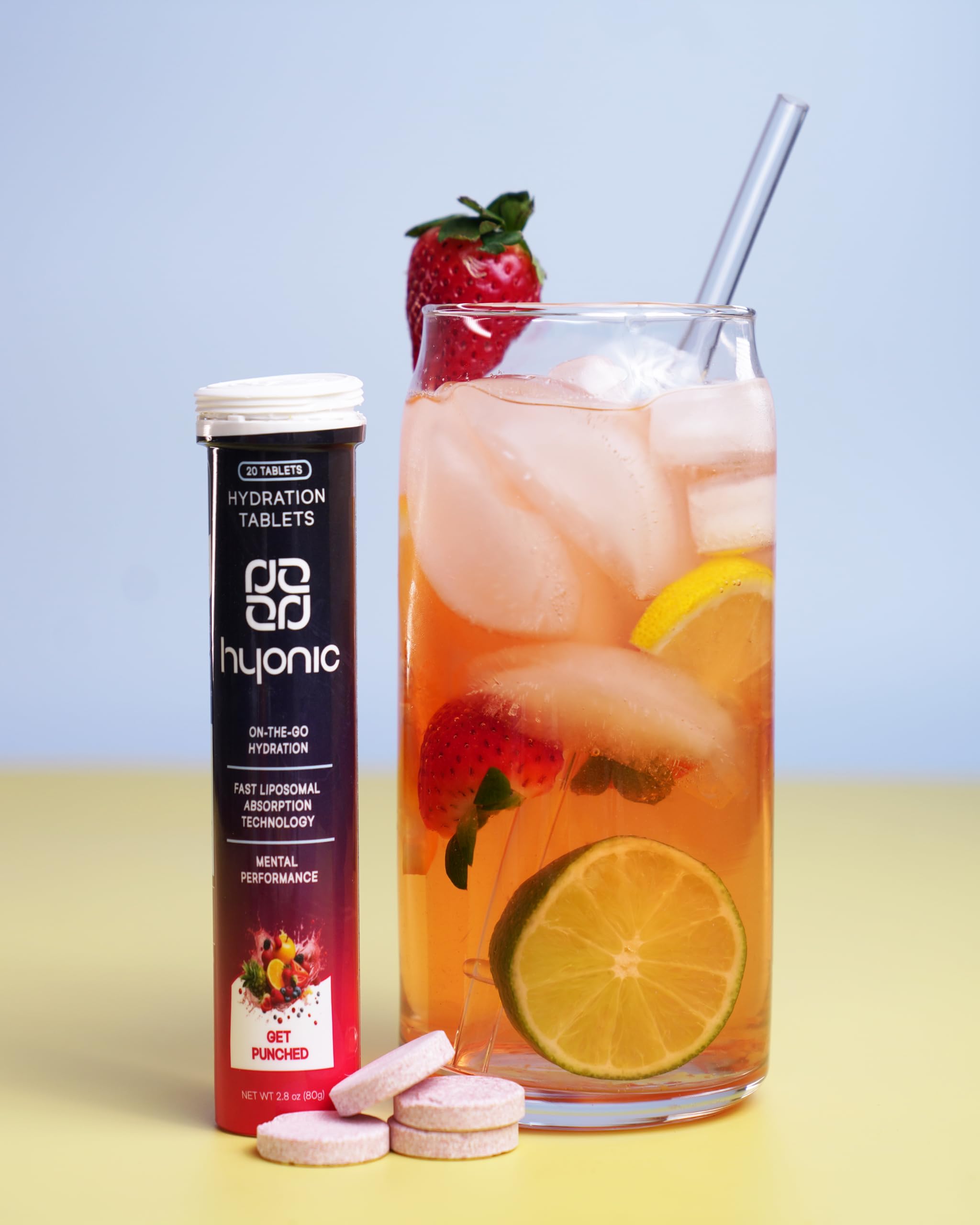 Travel-friendly 1-pack box of Hyonic Hydration Tablets