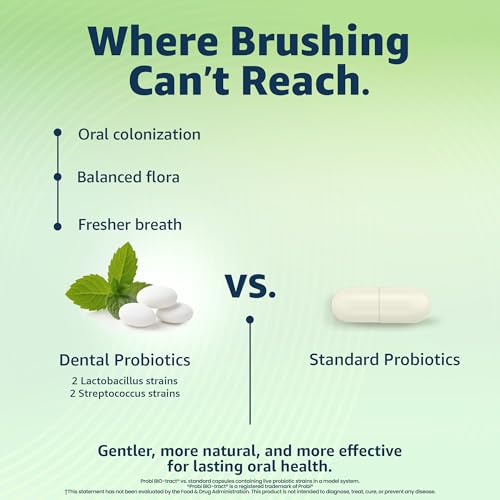 Dairy-free Pro Dental probiotic packaging label
