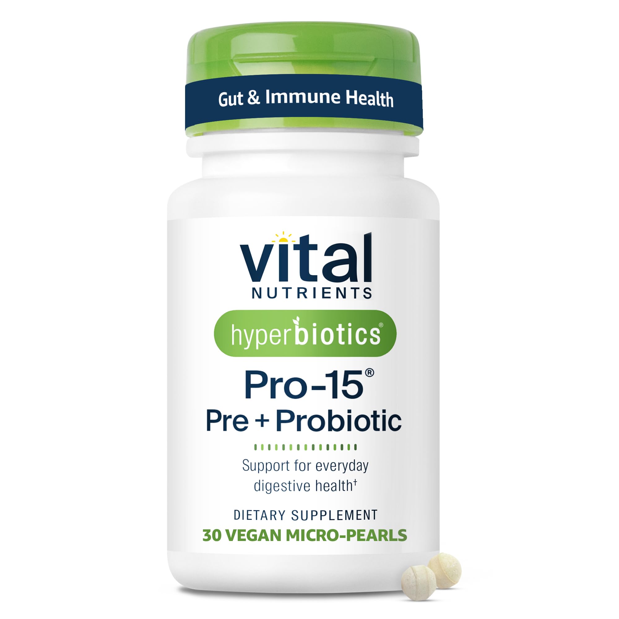 Hyperbiotics Vital Nutrients Pro-15 vegan time-release pearls
