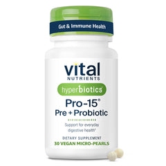 Hyperbiotics Vital Nutrients Pro-15 vegan time-release pearls