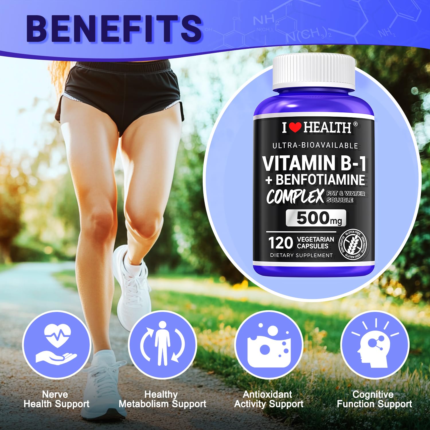 Benfotiamine supporting energy metabolism