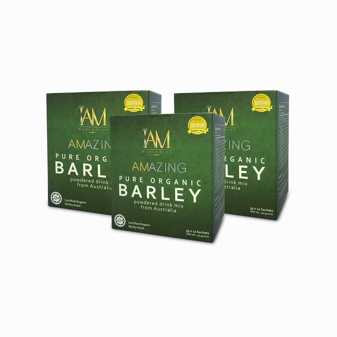 IAM Amazing Pure Barley Powdered Drink Mix Australia 3 boxes packaging