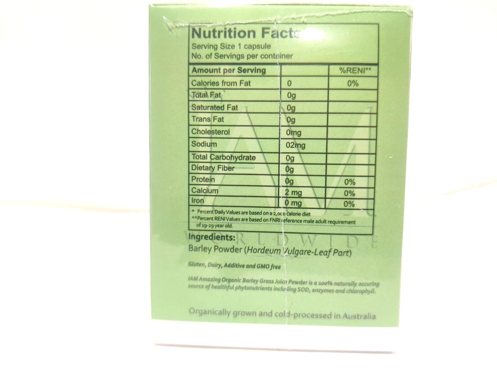 Barley grass plant and leaves