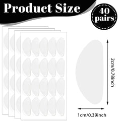 Close-up of anti-slip clear nose pad for eyeglasses