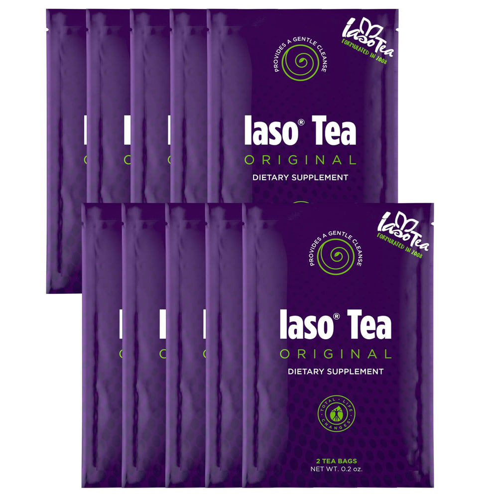 IASO Iaso Brewed Tea original packaging with sachets for daily cleansing and refreshing hydration