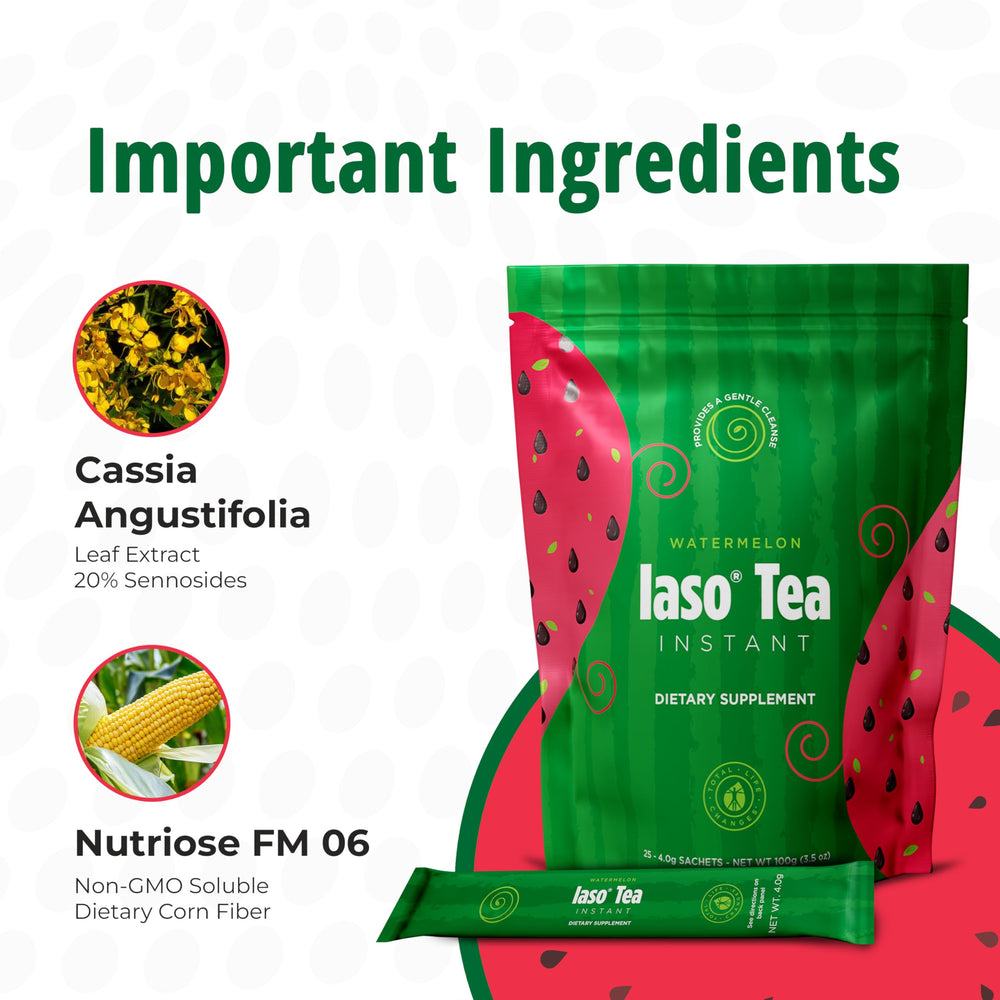 Box of IASO Instant Tea Watermelon with 50 sachets