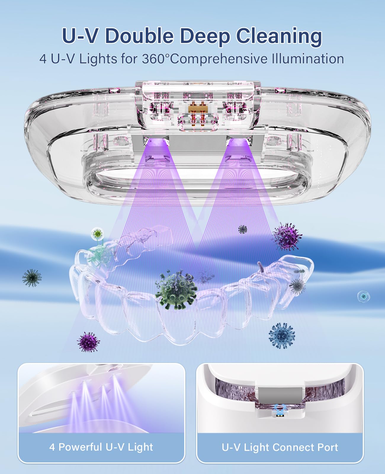 Digital timer display on IAULF dental cleaning pod