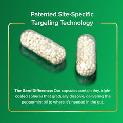 Close-up of peppermint oil capsule (Site-Specific Targeting SST)