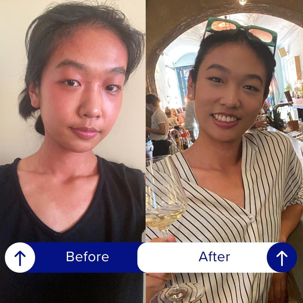 Six iBlush patches laid out on white