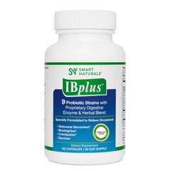 IBplus probiotic digestive enzyme herbal blend 60 capsules bottle front