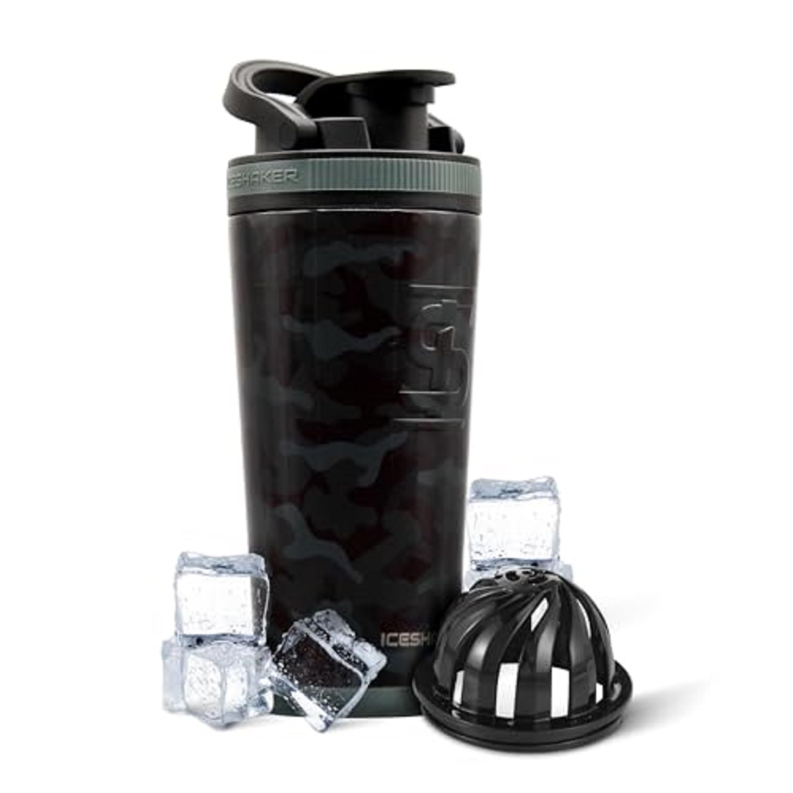 Ice Shaker 26oz bottle front view, durable on-the-go hydration.