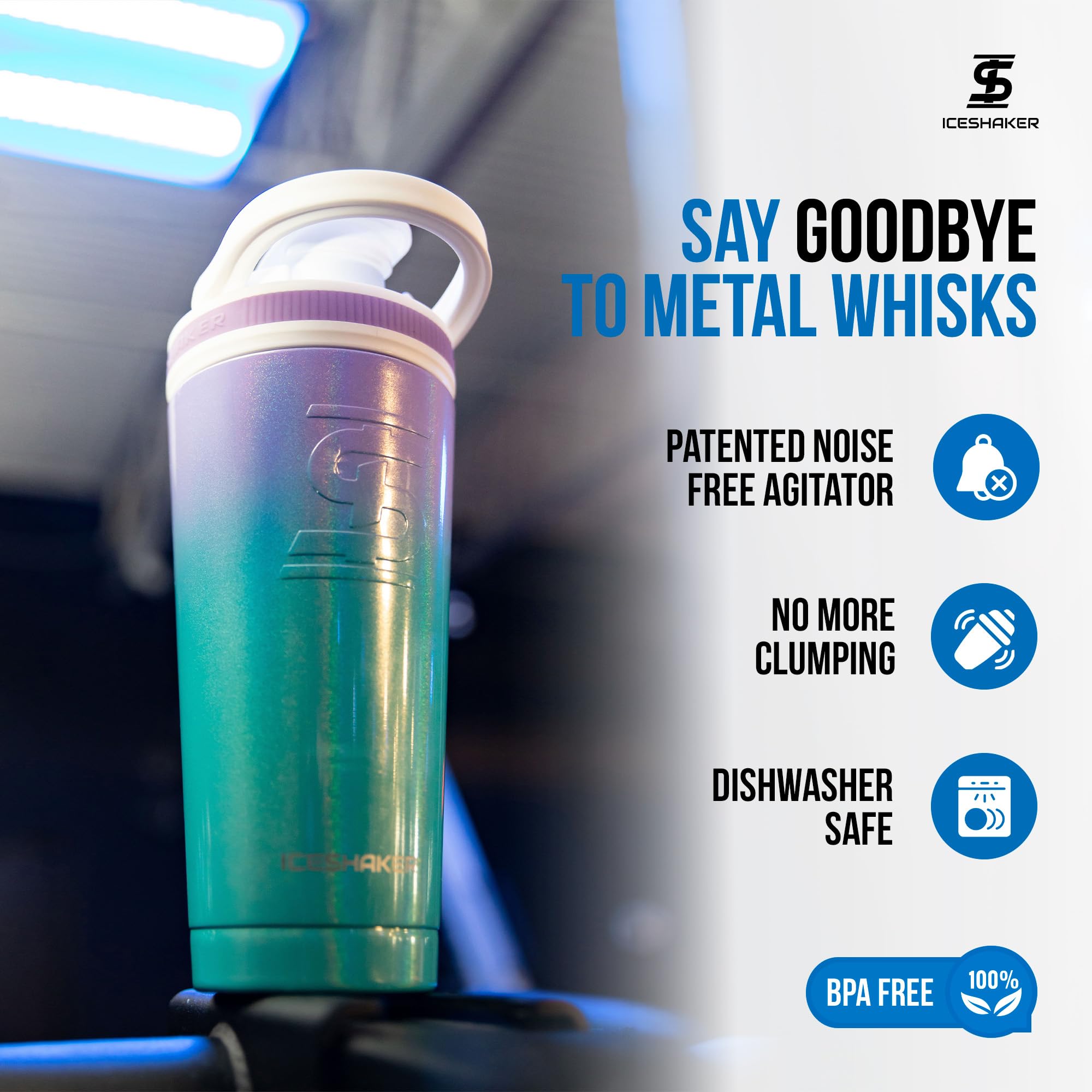 Ice Shaker Mermaid internal measurement lines for precise mixing