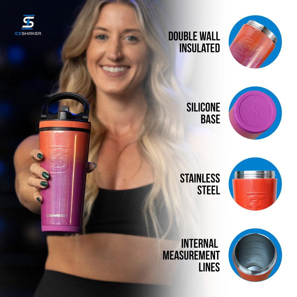 Ice Shaker silicone base reduces noise and prevents sliding on countertops.