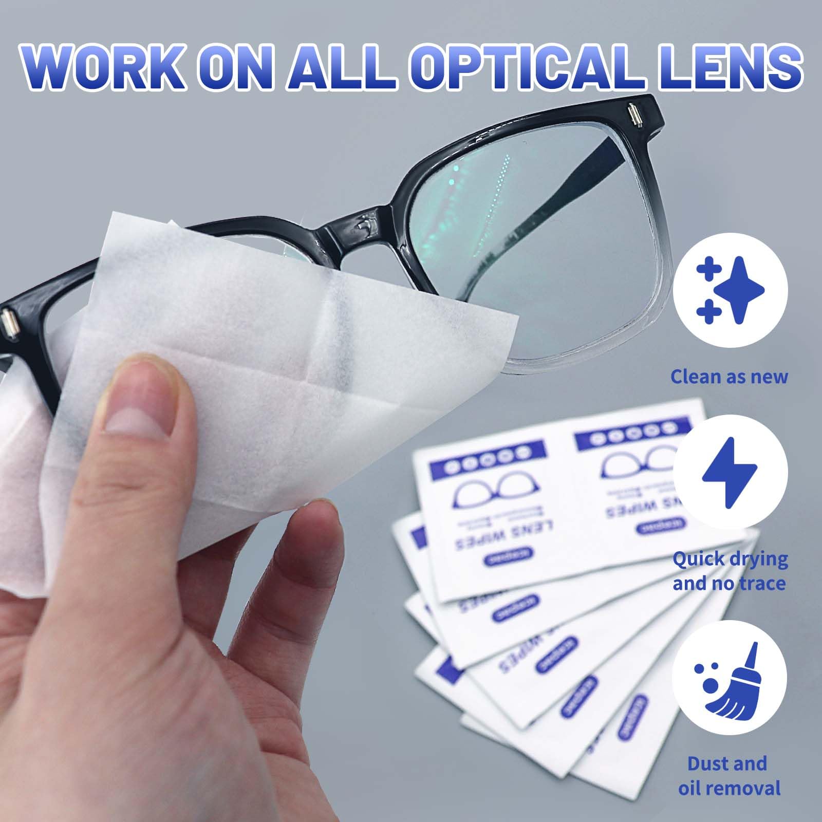 Sunglasses and phone screen being wiped with Icepac wipes