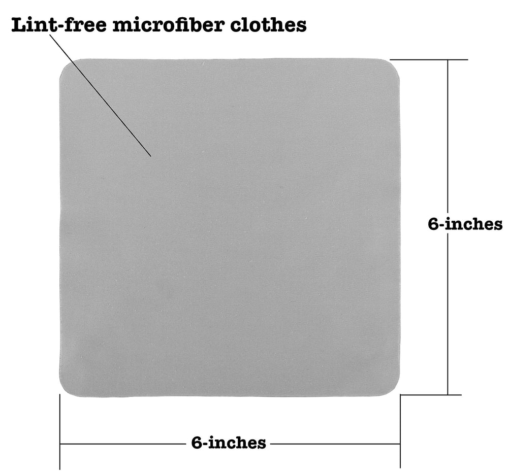 Cloths in use for on-the-go cleaning of phones and cameras