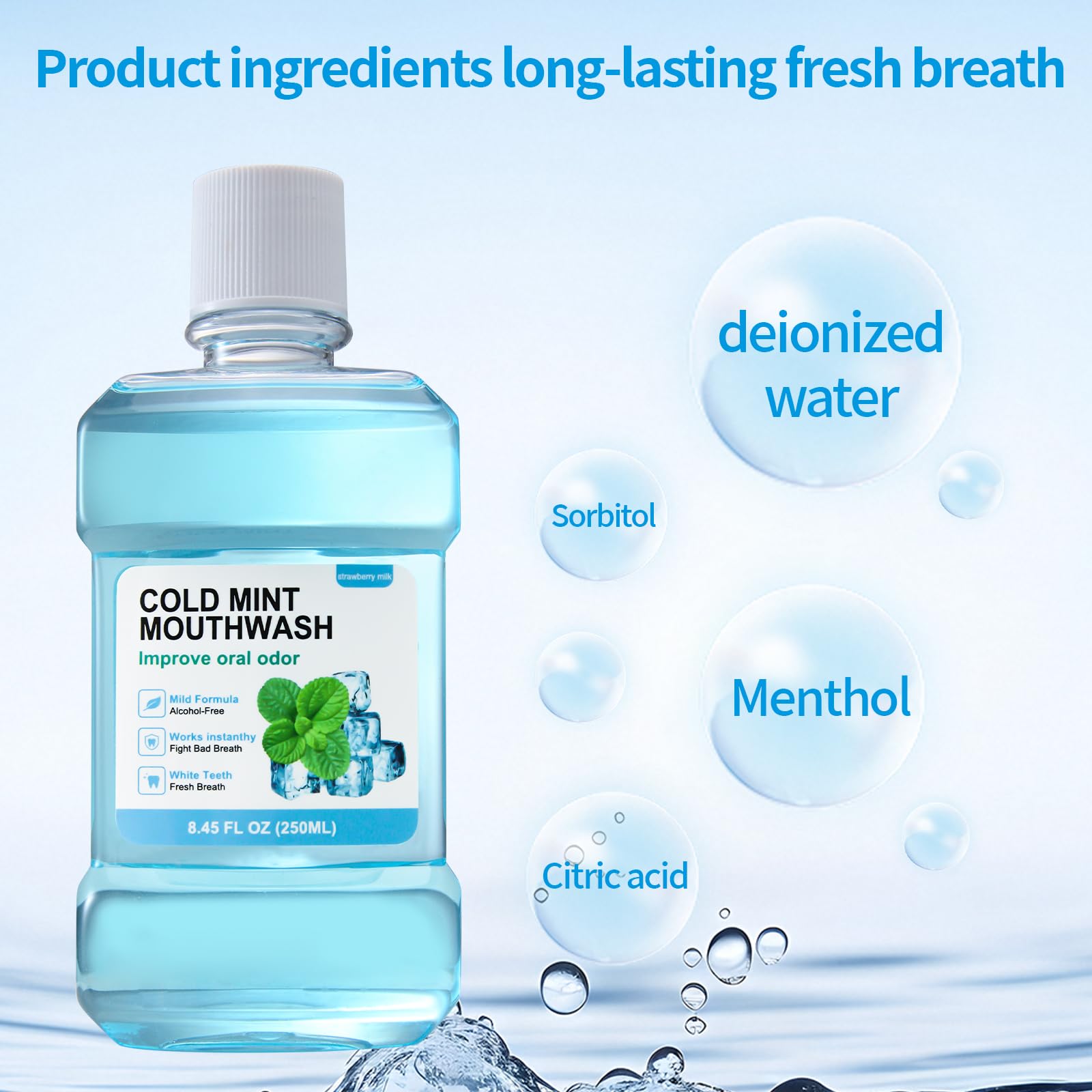 IGR Healthy gums icon with ICY Mint Mouthwash