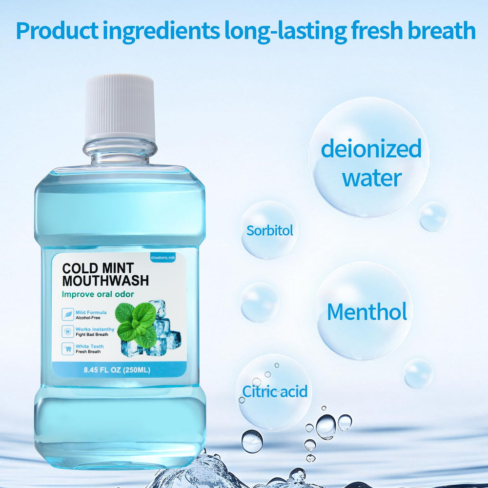 IGR Healthy gums icon with ICY Mint Mouthwash