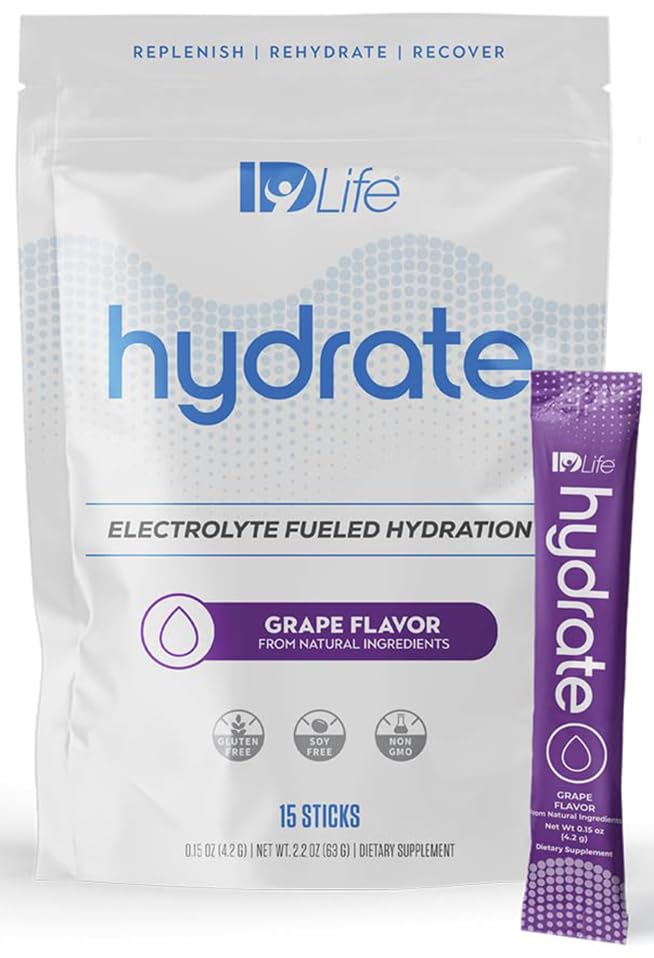 IDLife Grape Hydrate sticks package front view