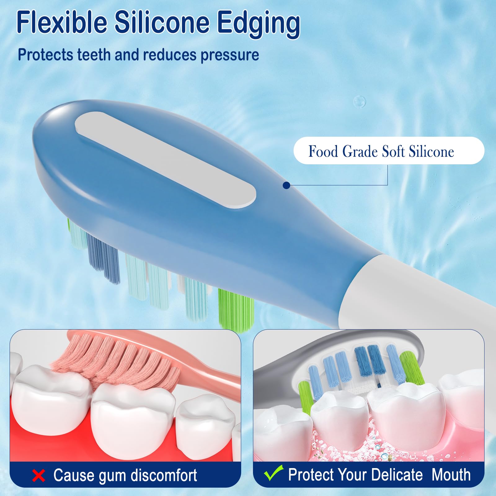 40% more bristles for thorough cleaning