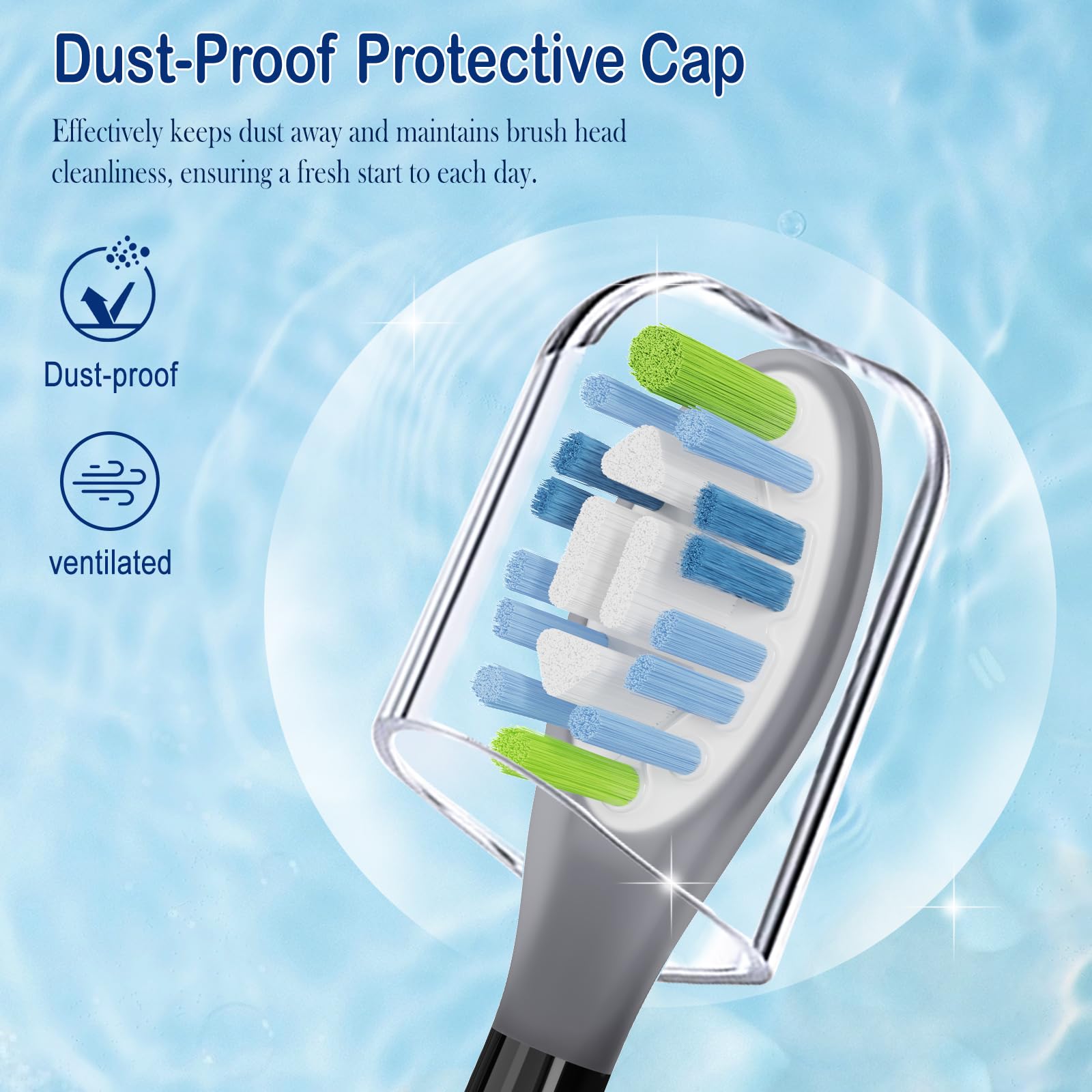 Silicone protection with fade-indicator bristles