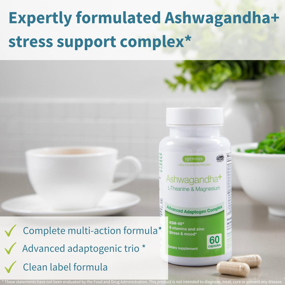 Close-up of KSM-66 ashwagha root extract capsule
