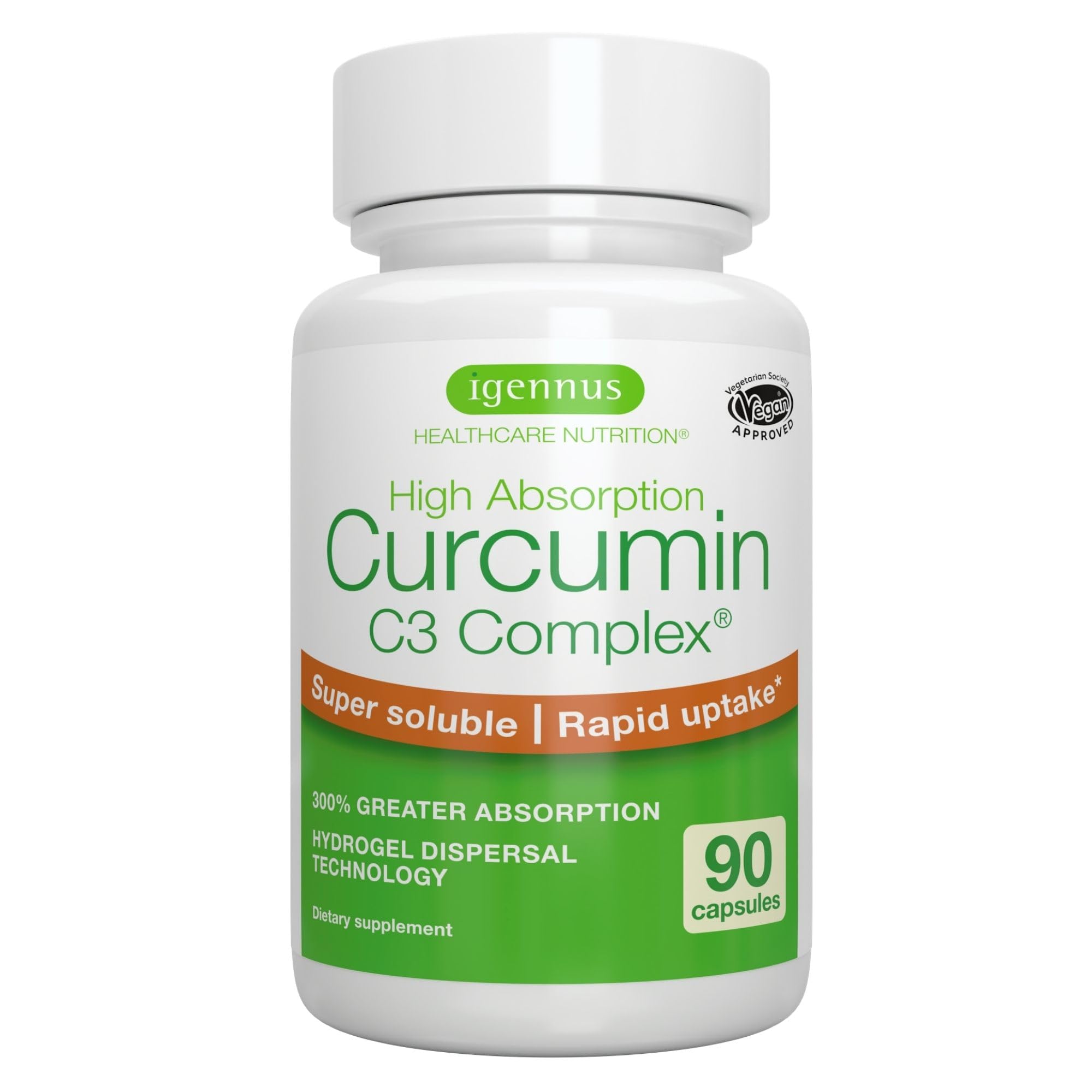 Igennus Advanced Curcumin C3 Complex bottle front view