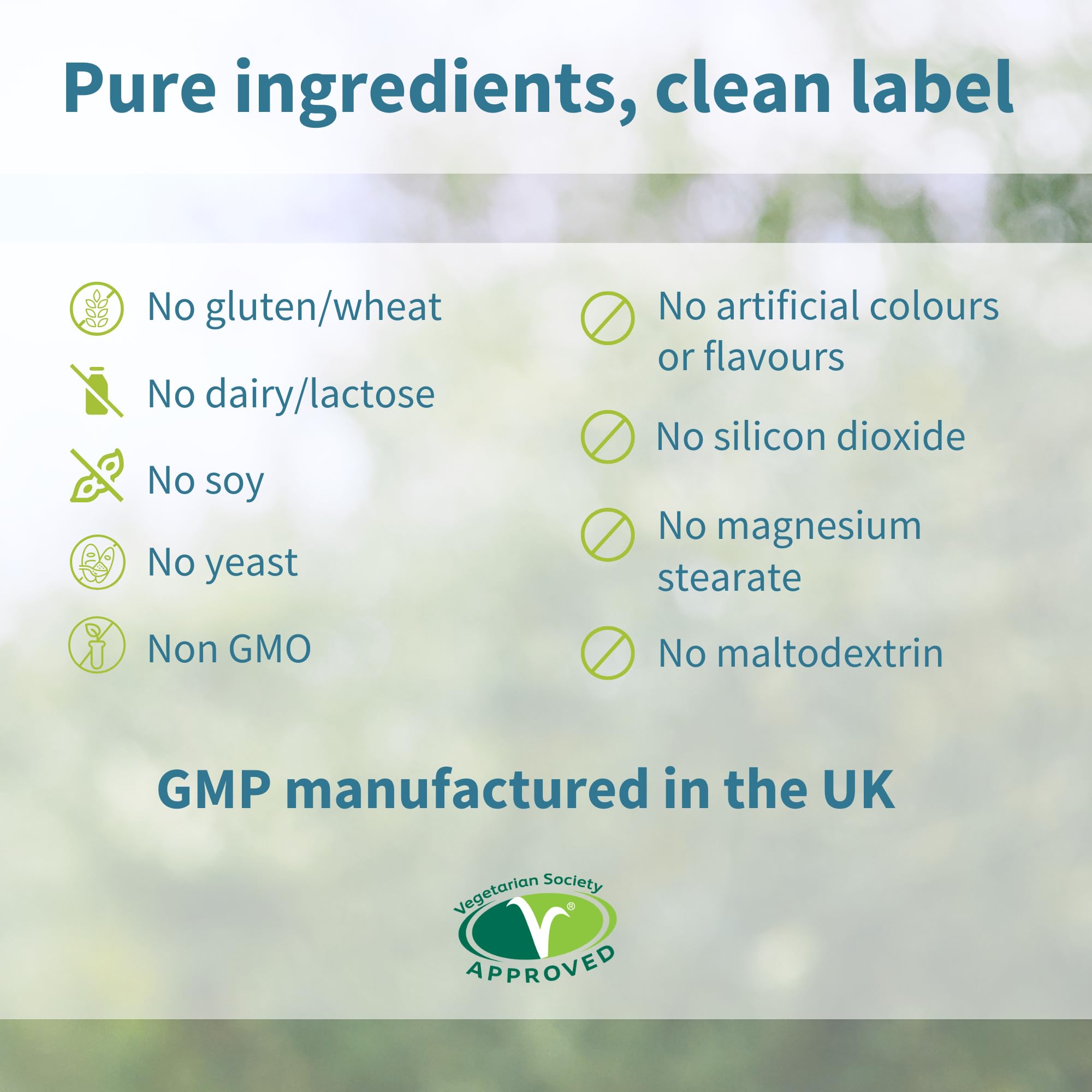 Lab verification and GMP manufacturing seal on label