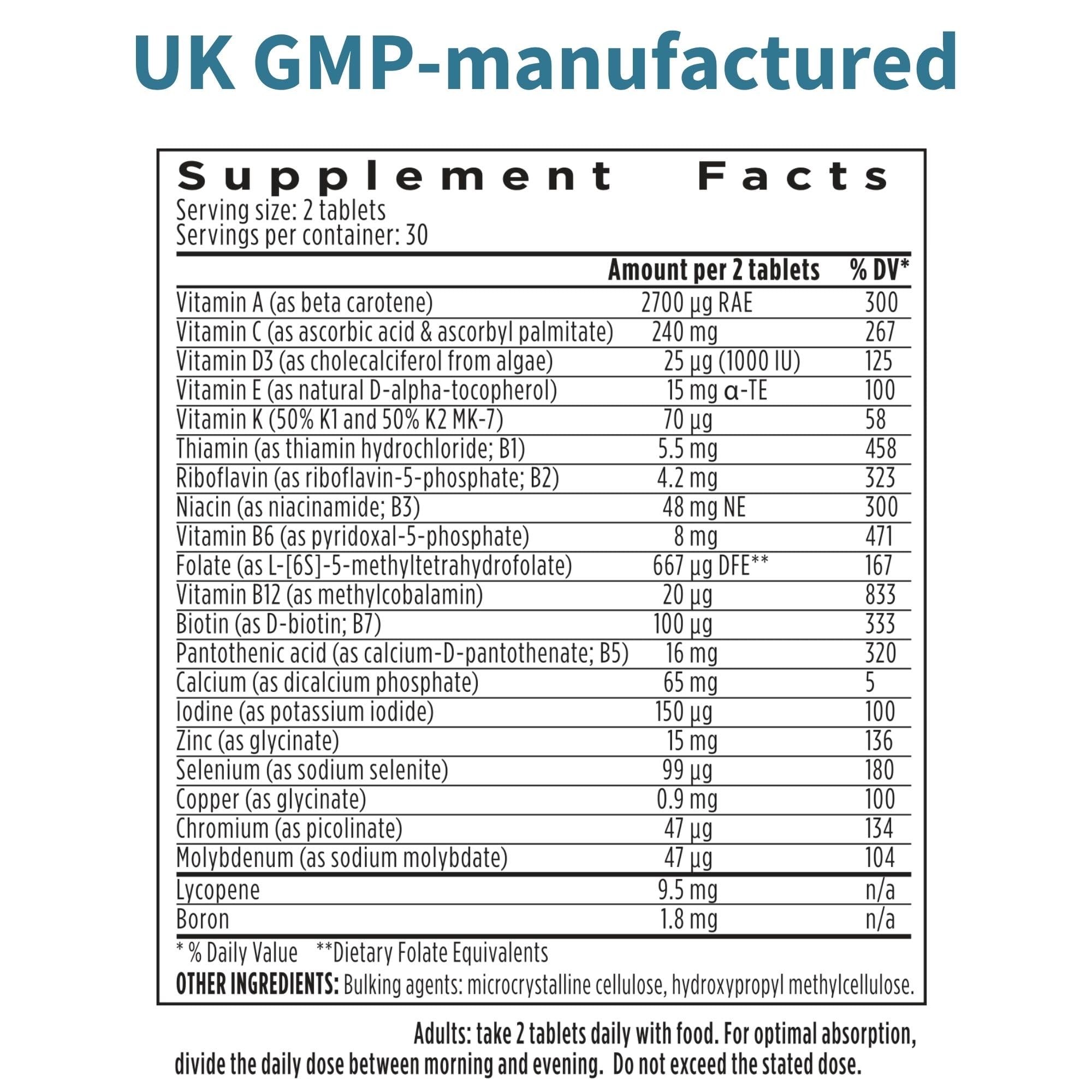 Non-GMO and Halal certified Igennus Methylated Men's Multivitamin