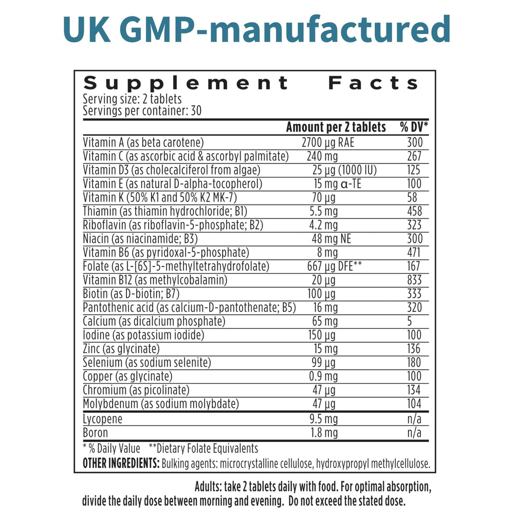 Non-GMO and Halal certified Igennus Methylated Men's Multivitamin