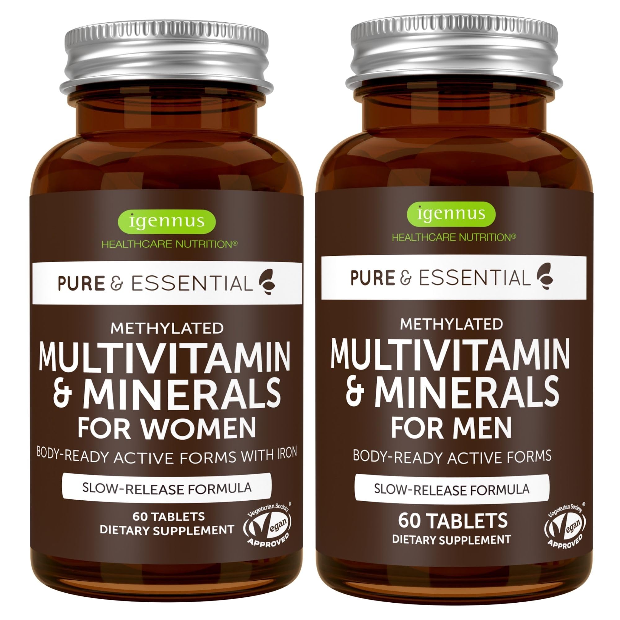 Igennus Methylated Multivitamin for Men & Women 2-Pack bottle front