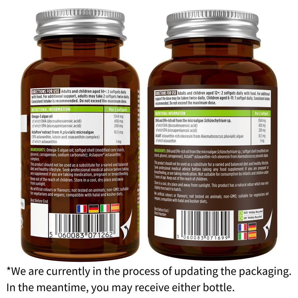 Natural triglyceride form of algae oil