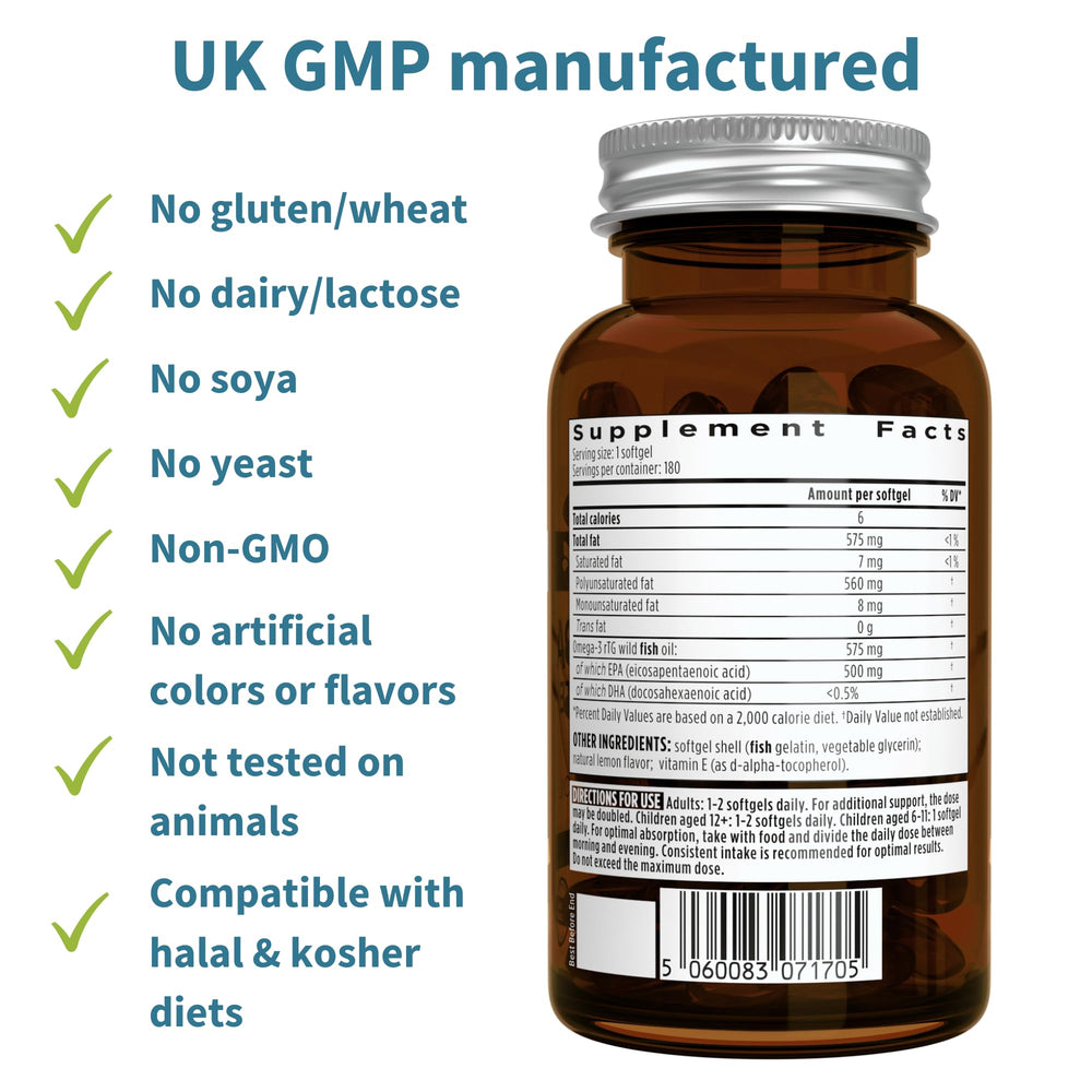 UK GMP manufacturing facility icon and packaging