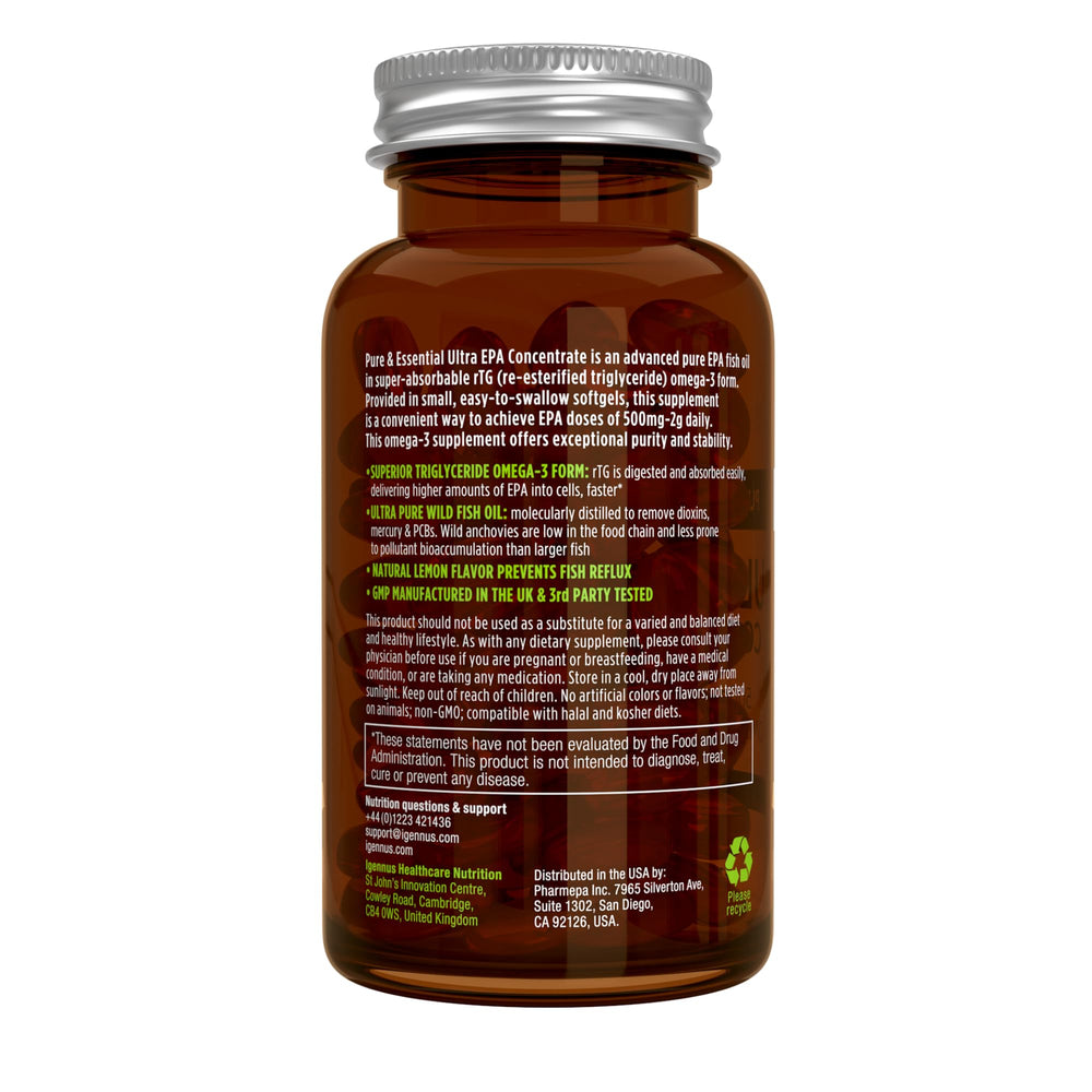 Small lemon-flavoured omega-3 softgels