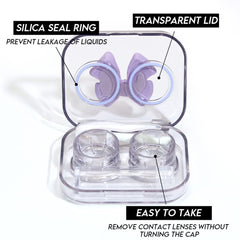 iGeyzoe Bowknot contact lens case red variant with included tweezers