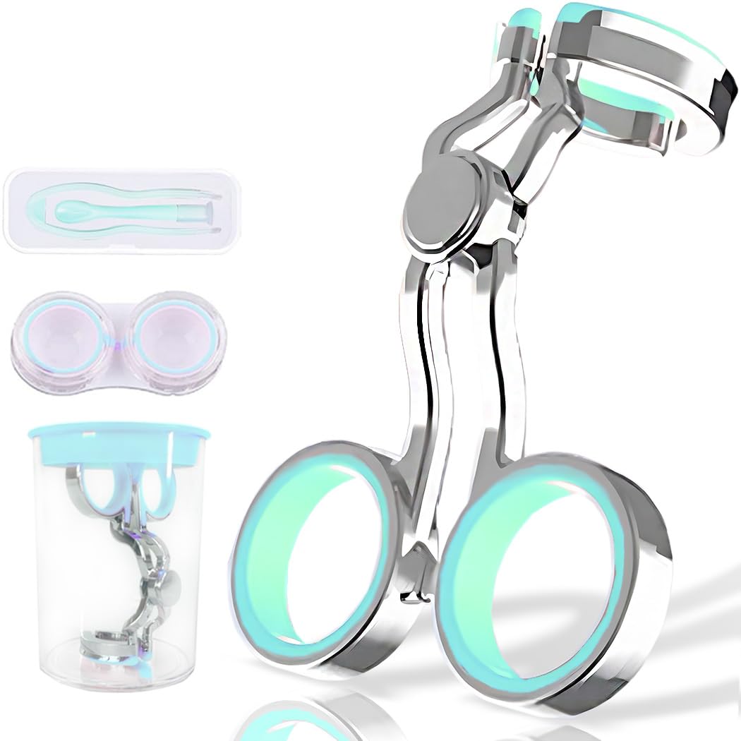 iGeyzoe contact lens wearing aids kit in transparent box with green accents